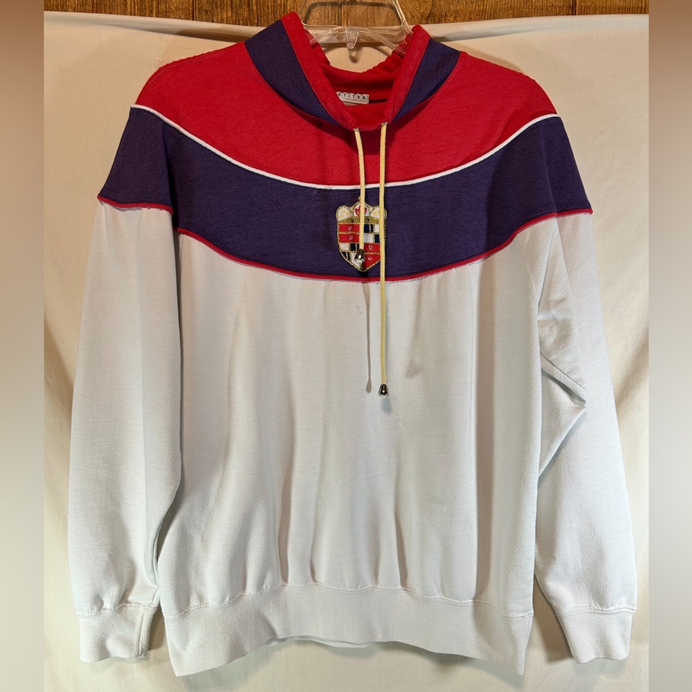 Koret Sport Petites Women’s red/purple/white long sleeve light sweatshirt S